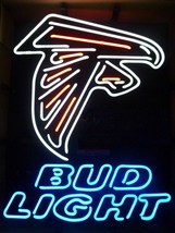 Rare New Bud Light Atlanta Falcons NFL Budweiser Beer Bar Neon Sign 24&quot;x20&quot; - £193.05 GBP