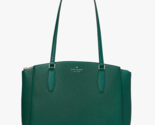 New Kate Spade Monet Large Triple Compartment Leather Tote Deep Jade - $151.91