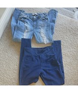 Lot Of 2 Women’s rockstar skinny ripped distressed  denim jeans &amp; Jeggin... - $17.82