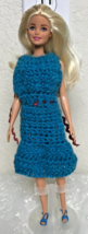 Mattel 2015 Barbie Blue Eyes Blond Hair Rigid Body Handmade Dress - £8.94 GBP