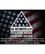 Custom Folded Flag In Honor Memorial Decal USA Made US Seller - $6.72+