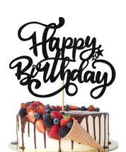 Crseniny Happy Birthday Cake Topper Black Glitter Party Decoration - €2,48 EUR Crseniny Happy Birthday Cake Topper Black Glitter Party Decoration - €2,48 EUR