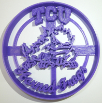 6x TCU Horned Frogs Fondant Cutter Cupcake Topper 1.75 IN USA FD931 - £6.38 GBP