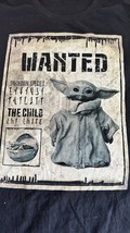 star wars black mandalorian grogu &quot;wanted&quot; The Child t-shirt Woman’s XXL - $9.85
