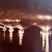 American Battleship Fleet In Hudson Bay NY 1920s WW1 Battle Military Grn... - £31.96 GBP