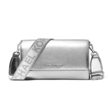 New Michael Kors Jet Set Item Large Wallet Crossbody Leather Metallic Si... - $85.41
