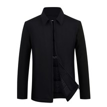 Men&#39;s Business Jacket Casual Turn down Collar Zipper Coats 2022 Simple Fashion M - £89.47 GBP