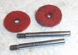 Two Japan DeLuxe &quot;Modern Age&quot; Class 15 Screw In Spool Pins w/Felt Washers - £10.14 GBP