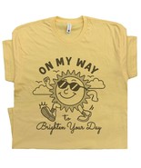 Vintage Sunshine T Shirt Retro Funny Shirts Cute Graphic Tee Funky Good Vibes - $19.99