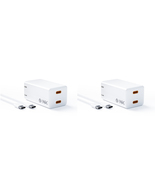 OLINK 35W USB C Charger, (2-Pack) GaN Phone Charger Compact Power Adapter - $40.99