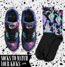 SPLATTER Socks for N Air Max 90 Super Nova Galaxy Foamposite Flight Shirt - £16.34 GBP