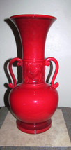 Vintage Royal Haeger Ceramic Red Color Hand Glazed Pottery Collectible Vase - $108.00