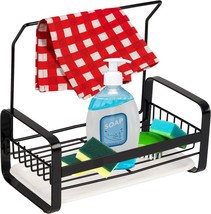 Kitchen Organiser Sink Caddy with Dishcloth Stand for Kitchen Cleaning Supplies - £16.76 GBP