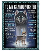 Queen Wolf Fleece Blanket Gift For Granddaughter Love Grandma Customized Blanket - £28.54 GBP+