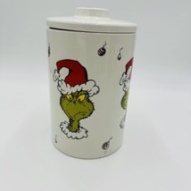 The Grinch Dr Seuss Christmas Cookie Jar Canister Ceramic Multi-faces - £35.52 GBP