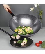 Hand Forged Iron Wok Home Cooking Tool Stir-Fry Pans Cookware Asian Kitc... - $853.22 MXN+