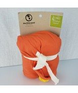 The Little Seed Orange Cotton Hood Hooded Baby Blanket Towel Organic Cot... - £23.29 GBP