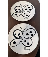 A Mikasa Vera Neumann Butterfly Silhouette Dessert Plates Rare Set Of 2 - €68,92 EUR
