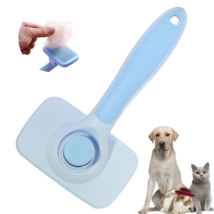 Self Cleaning Slicker Brush for Dogs &amp; Cats,Skin Friendly Grooming Pet Cat Brush - £10.14 GBP