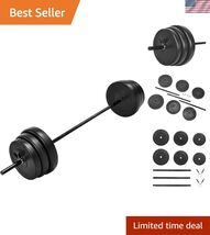 100-Pound Weight Set for Home Gym with Six Plates and Optional 1x 5FT St... - $138.58
