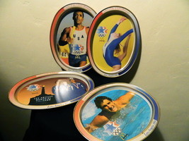 VTG 1984 Los Angeles Olympics - McDonald&#39;s Tin Metal Serving Plates - Set of 4 - £19.14 GBP
