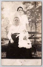 RPPC Two Women With Baby c1910 Photo Postcard Q24 - £5.35 GBP