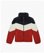 TOMMY HILFIGER SPORT CHEVRON COLORBLOCK SHERPA PUFFER JACKET SZ M NEW - $109.40 CAD