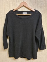 Next Size 18 Black Long Puff Sleeve With Back Buttons  Knit Jumper Sweater - £13.19 GBP