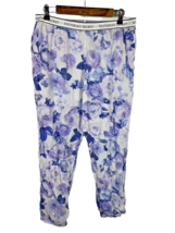 Victorias Secret Lounge Pajama Pants PJ Large Blue White Floral Cottagecore - $37.22