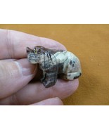 (Y-DOG-HO-59) gray red HOUND DOG sit hunting stone carving SOAPSTONE I l... - $8.59