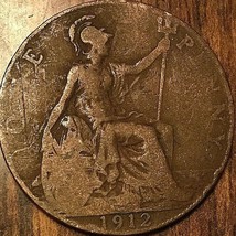 1912 UK GREAT BRITAIN ONE PENNY - $1.74