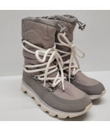 Sorel Womens Kinetic Waterproof Cold Weather Platform Boots Grey White N... - $70.31 CAD