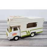 Mini White Tonka Winnebago RV Camper 6&quot; Truck 70s VTG Pressed Steel Toy ... - £7.41 GBP