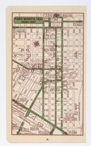 1951 Original Vintage Map Of Fort Worth Texas Downtown Business Center - £18.52 GBP