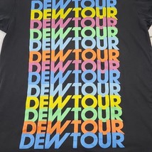 Dewtour T-Shirt Womens Sz M Medium Black Graphic Rainbow - £15.56 GBP