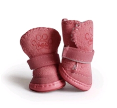 Cozy Paws Winter Dog Boots: Luxurious Lamb Cashmere Snow Shoes - £11.11 GBP