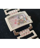Biker Chick Betty Boop Rectangular Silver Link Watch. 2011. Brand New. - $174.57