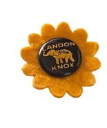 1936 Landon Knox GOP Campaign Sunflower Pin Button - $366.06 MXN
