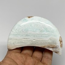 179.9g, 3.6&quot;x1.9&quot;x0.9&quot;, Caribbean Calcite Moon Crescent Gemstone, B33672 - £38.65 GBP