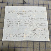 Antique Document Handwritten Burkeville Texas Letter 1856 Shipping Cotton - £26.37 GBP