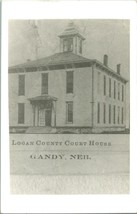 RPPC Logan County Court House Gandy Nebraska NE UNP Postcard P9 - $9.85