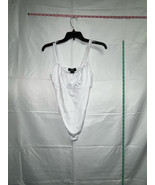 MSRP $24  Just Polly White Bodysuit Size Medium (STAIN) - $13.93 CAD