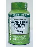 Nature's Truth High Absorption Magnesium Citrate 250 mg 60 softgels 3/27... - $12.99