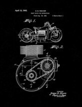 Shaft Drive For Motorcycles Patent Print - Black Matte - £6.35 GBP+