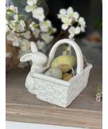 White Bunny and Basket - $50.42 CAD