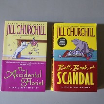 Lot of 2 Jill Churchill paperbacks, The Accidental Florist,Bell,Book and Scandal - £9.10 GBP