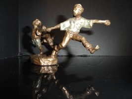 Mark Hopkins " Crack the Whip" Bronze Sculpture 11" x 4" x4" image 9