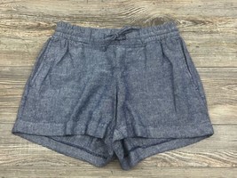 Old Navy Shorts Womens Size XS Blue Linen Blend Shortie Short Comfort Drawstring - £11.10 GBP