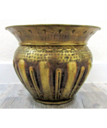 Vintage Large Italian Brass Hand Chased Planter Made in Italy 14&quot; Tall 2... - $345.51