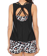 Cutout Printed Round Neck Three-Piece Swim Set - $854.35 MXN